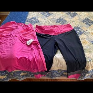 S. O. L. D!! MARK DOWN!!  Xersion top & bottom yoga outfit. Both size 3X.
